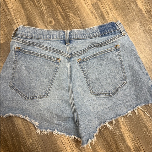 Abercrombie & Fitch Light Blue Jean Shorts Curve Love - Picture 4 of 5
